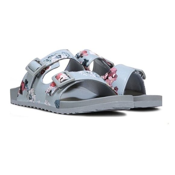 Madden Girl Women's Teddy Slide Sandals Gray Blue Floral Size 10 M Shoes NWB - Picture 3 of 6